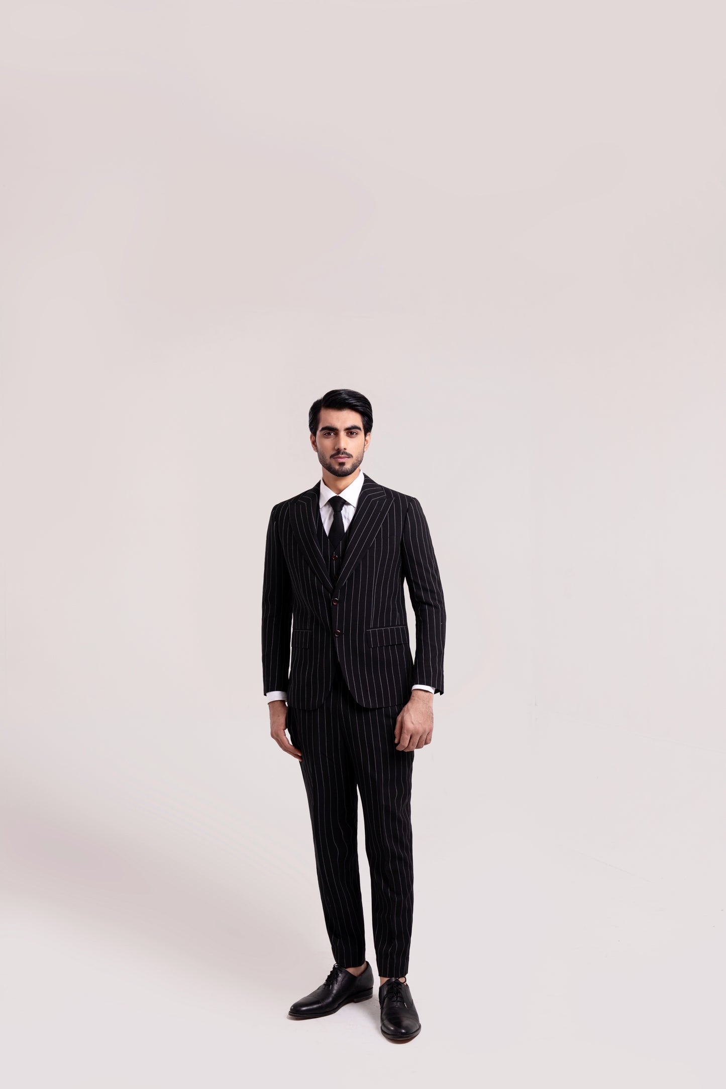 Black Bold Pinstripes- All Season 3 Piece Suit
