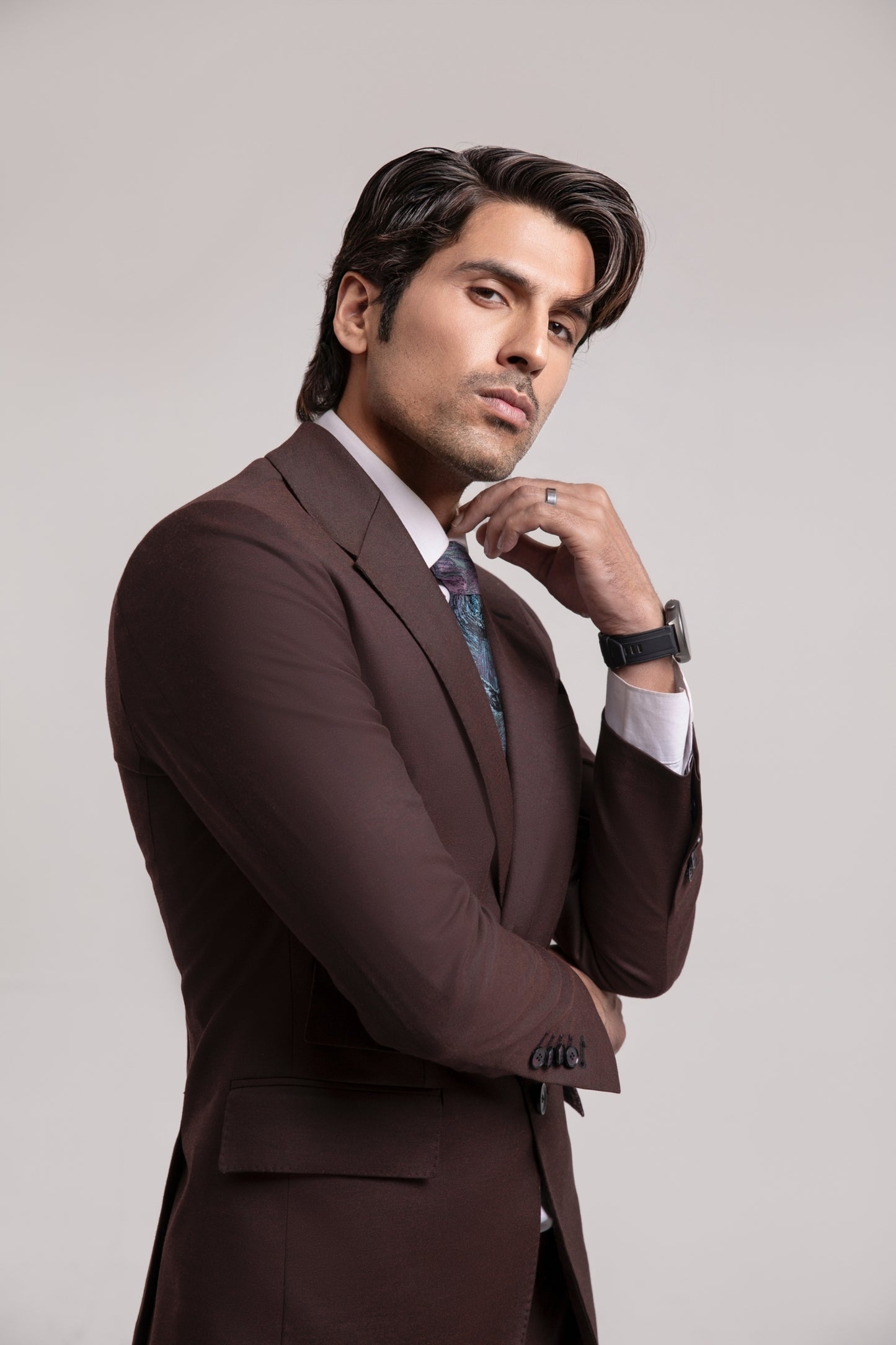 Deep-Maroon Tropical Notch Lapel 2-Piece-Suit